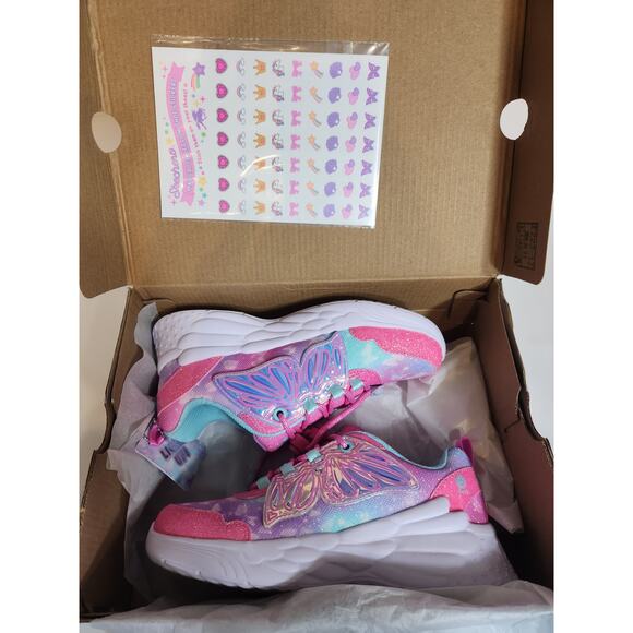 Sketchers Kids sneakers light up magical collections size 1.5 NIB - Picture 10 of 12